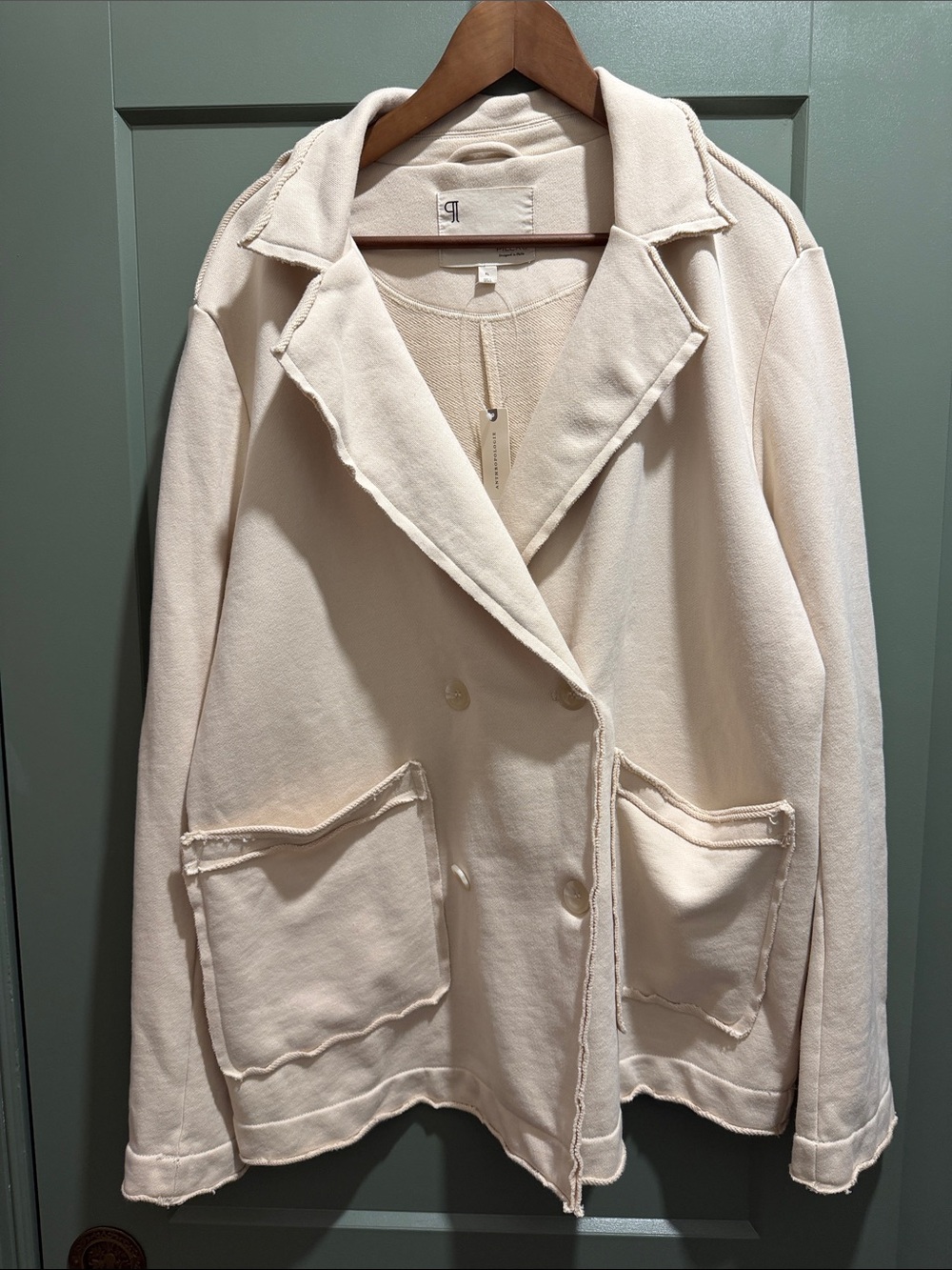 Anthropologie Pilcro Knit Cotton-blend Peacoat NWT